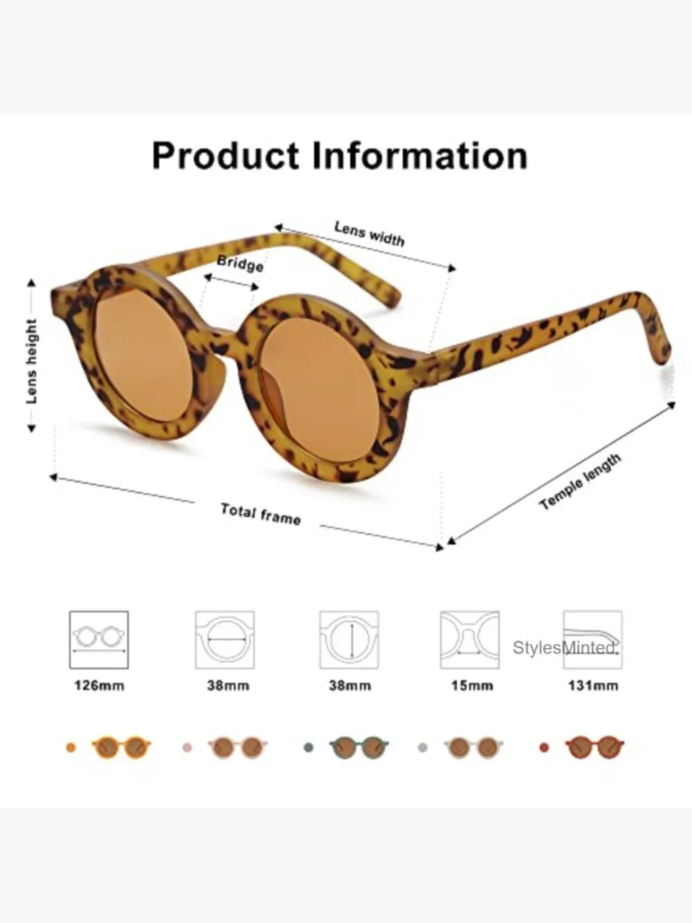 Kids Round Polarized Sunglasses UV400 Protection Retro Style